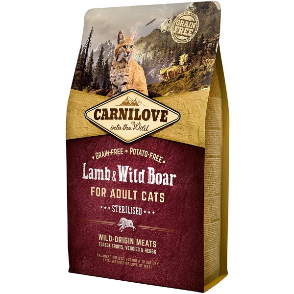 Carnilove Cat Sterilised Agnello E Cinghiale - 2 Kg