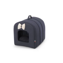 Cuccia Tunnel Con Cuscino Solid Blue Fabotex - Blu - 35x40x35 Cm