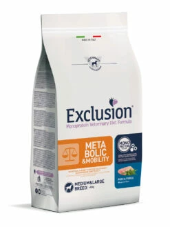 Exclusion Diet Metabolic & Mobility Medium/Large Breed Maiale E Fibre - 12 Kg