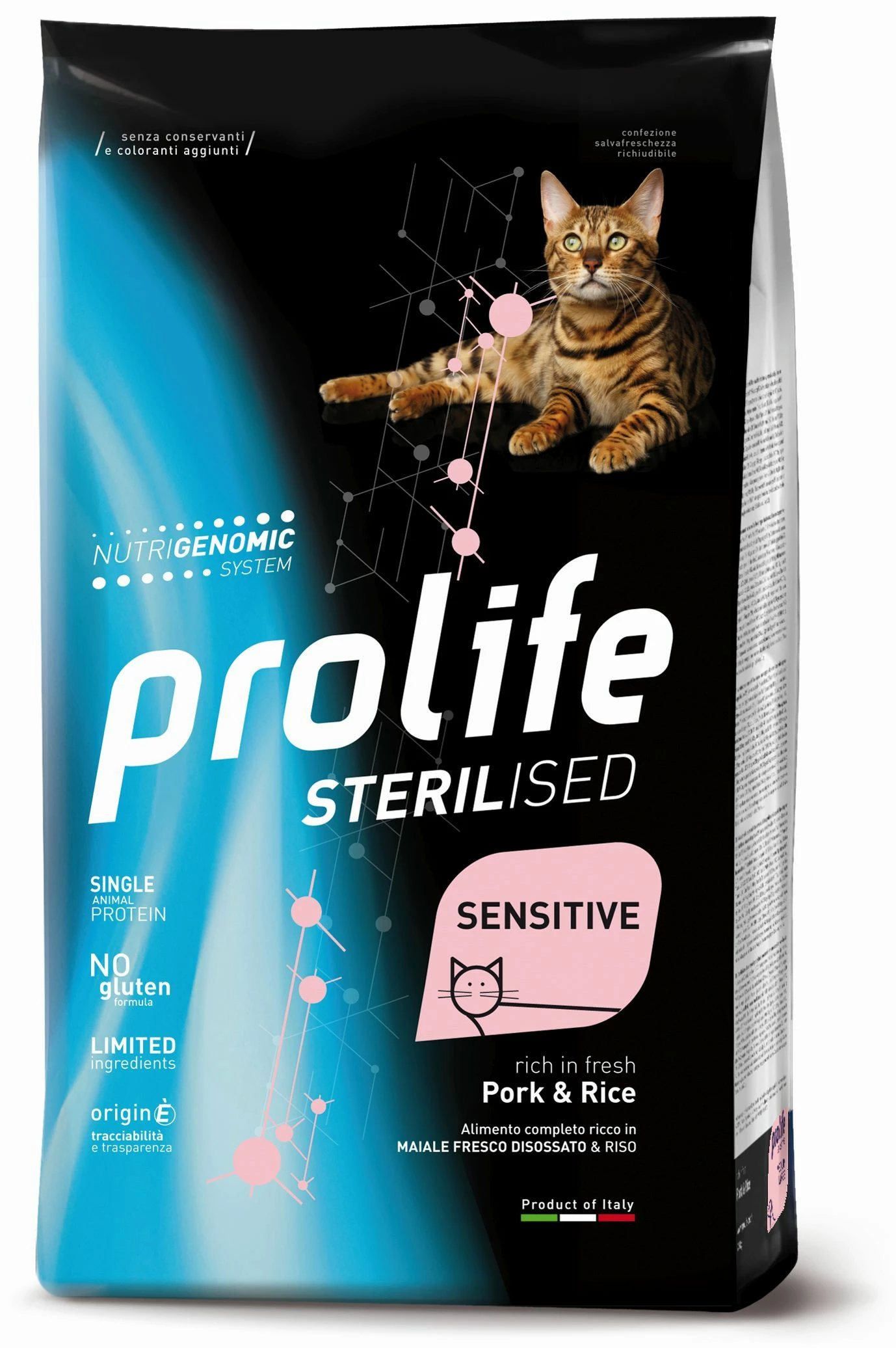 Prolife Sterilised Gatto Sensitive Maiale E Riso - 1,5 Kg