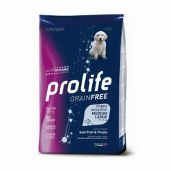 Prolife Grain Free Cane Puppy Sensitive Medium/Large Sogliola E Patate - 2,5 Kg