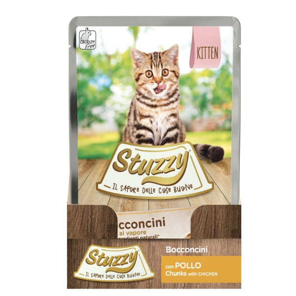 Stuzzy Cat Bocconcini Kitten Cotti Al Vapore 85 Gr - Pollo - immagine 3