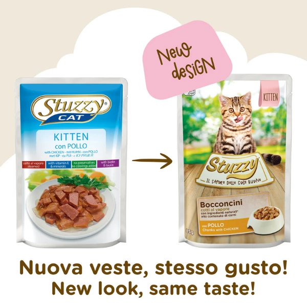 Stuzzy Cat Bocconcini Kitten Cotti Al Vapore 85 Gr - Pollo - immagine 2