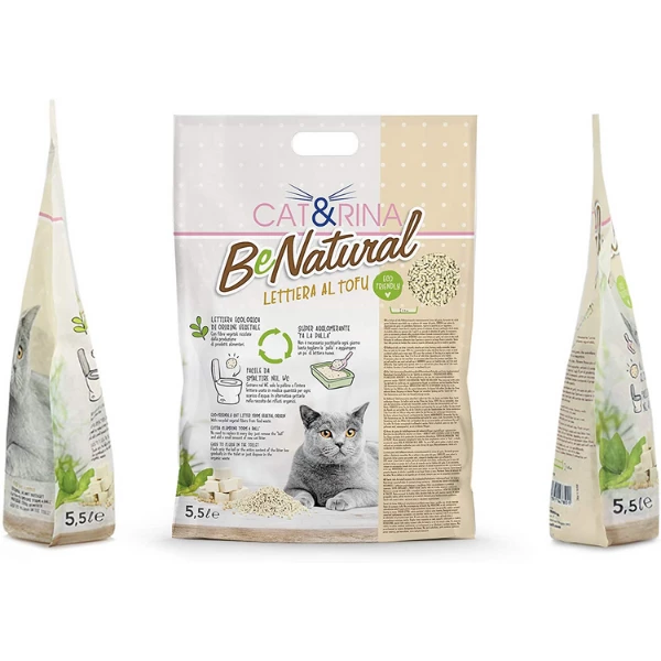 Cat&Rina Lettiera Al Tofu Be Natural - 5,5 Litri - immagine 3