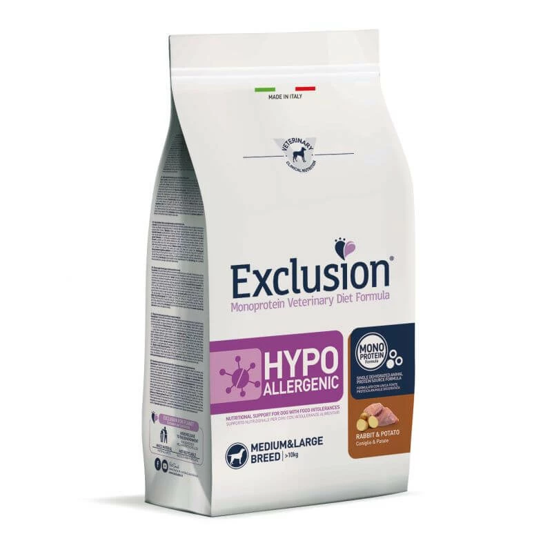 Exclusion Diet Hypoallergenic Medium/Large Breed Coniglio E Patate - 12 Kg