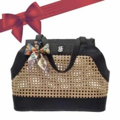 Borsa Trasportino Musa Ferribiella - Nera In Vimini