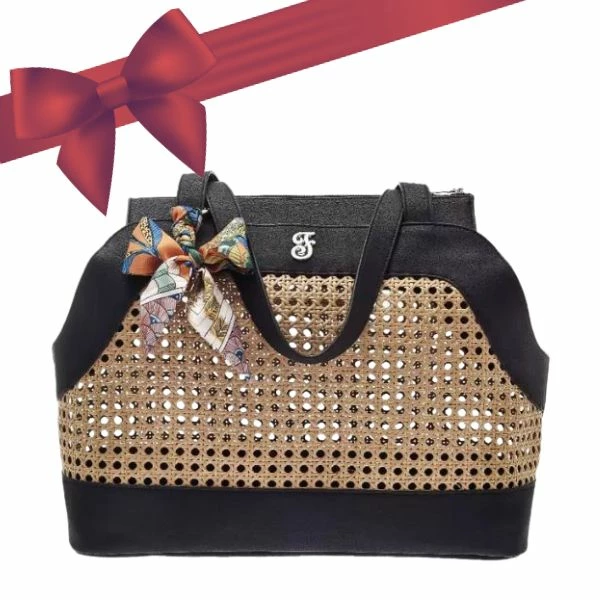 Borsa Trasportino Musa Ferribiella - Nera In Vimini