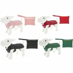 Impermeabile Per Cani Con Pochette Pocket Ferribiella - Rosso-33 Cm