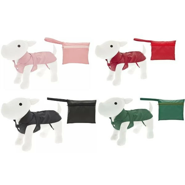 Impermeabile Per Cani Con Pochette Pocket Ferribiella - Rosso-33 Cm