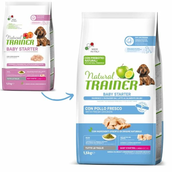 Natural Trainer Baby Starter All Size Con Pollo Fresco - 1,5 Kg - immagine 2