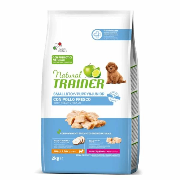 Natural Trainer Puppy E Junior Mini Con Pollo Fresco - 2 Kg
