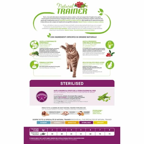 Natural Trainer Adult Sterilised Con Salmone - 1,5 Kg - immagine 2