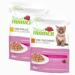 Natural Trainer Kitten&Young Bocconcini In Salsa 85 Gr - Pollo