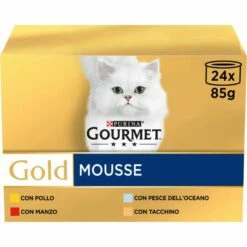 Purina Gourmet Gold Mousse Umido Gatto Multipack 24x85g - Multigusto