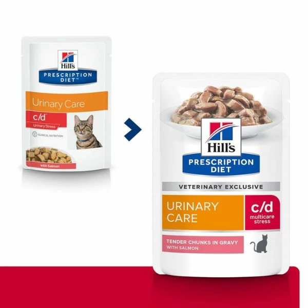 Hill's Prescription Diet C/d Urinary Stress Feline Multipack - Salmone - immagine 2