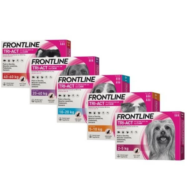 Frontline Tri-Act SPOT-ON - 6 Pipette Per Taglia Grande (20-40 Kg)