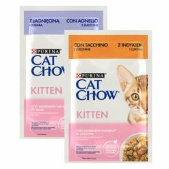 Purina Cat Chow Kitten Umido Gatto In Gelatina 85 Gr - Agnello E Zucchine In Salsa