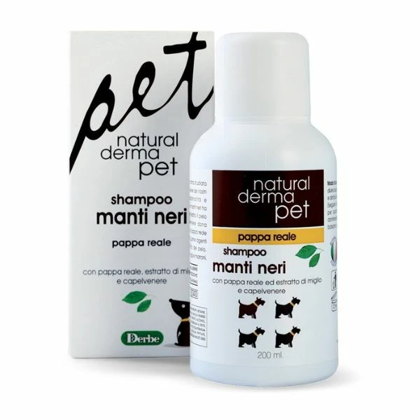 Shampoo Manti Neri Natural Derma Pet - Flacone 200 Ml