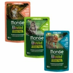 Monge BWild Grain Free Sterilised Cat 85 Gr - Tonno Con Gamberetti E Ortaggi