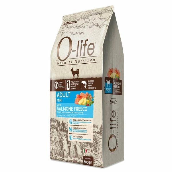 O-life Dog Grain Free Adult Mini Salmone Fresco - 7 Kg