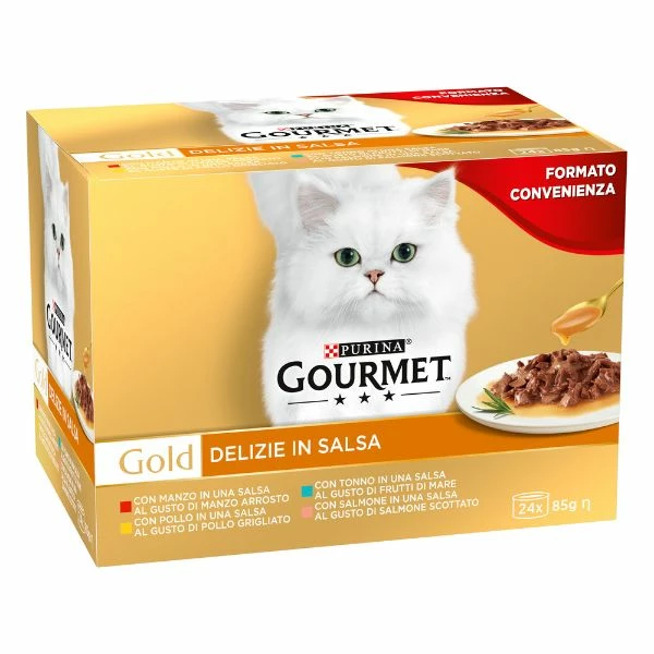 Purina Gourmet Gold Delizie In Salsa Umido Gatto Multipack 24x85g - Multigusto