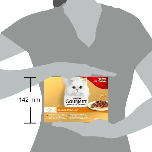 Purina Gourmet Gold Delizie In Salsa Umido Gatto Multipack 24x85g - Multigusto - immagine 2