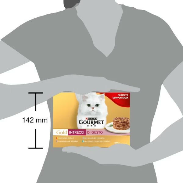 Purina Gourmet Gold Intrecci Di Gusto Umido Gatto Multipack 24x85g - Multigusto - immagine 2