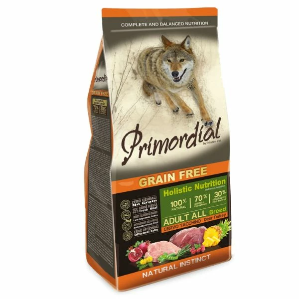 Primordial Grain Free Adult All Breeds Cervo E Tacchino - 12 Kg