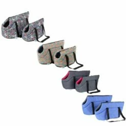 Borsa Trasportino Venere Leopet - Blu Jeans/Grigio - 40x25x21 Cm