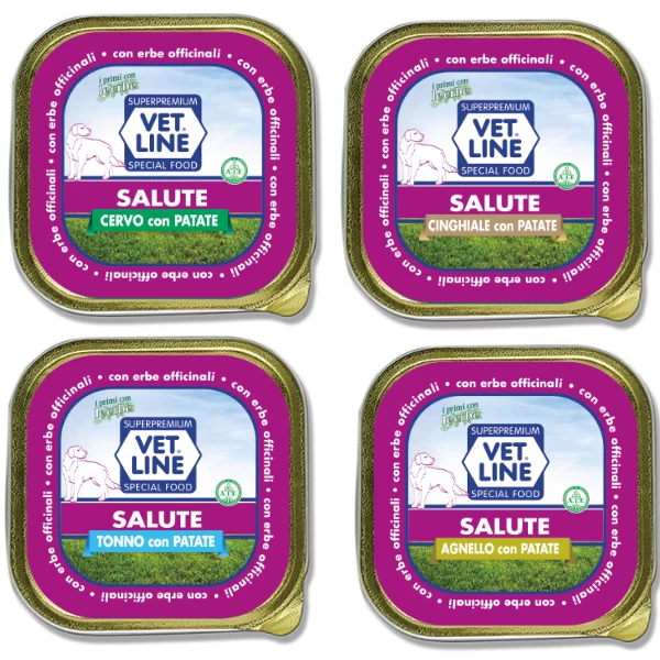 Vet Line Umido Cane Salute 150 Gr - Tonno E Patate