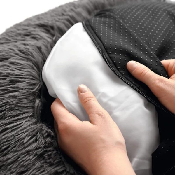 Cuccia In Morbido Peluche Loppa Hunter - Antracite - S: Diametro 60 Cm - immagine 2