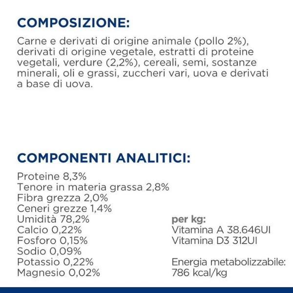 Hill's Prescriprion Diet Metabolic Spezzatino Gatto Per La Gestione Del Peso 82 Gr - Spezzatino Pollo E Verdure - immagine 6