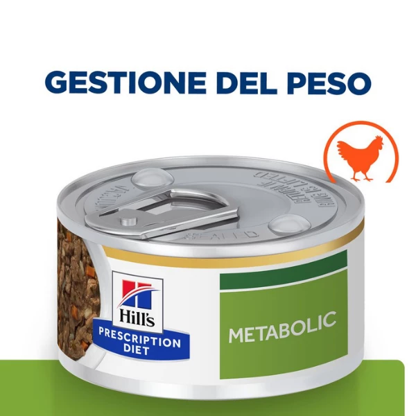 Hill's Prescriprion Diet Metabolic Spezzatino Gatto Per La Gestione Del Peso 82 Gr - Spezzatino Pollo E Verdure - immagine 3