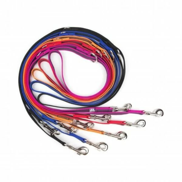 Guinzaglio Color & Gray Super Presa Con Doppio Moschettone Julius K9 - Rosa - 2x220 Cm