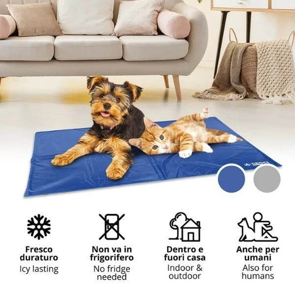 Tappetino Refrigerante Fresh Croci - Grigio - 90x50 Cm - immagine 4