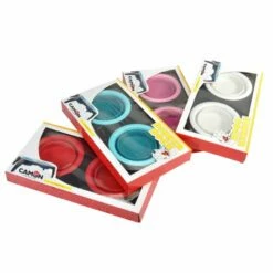 Ciotola Rialzata Per Cani Dinner Dock Camon - Set 2 Ciotole Da 600 Ml