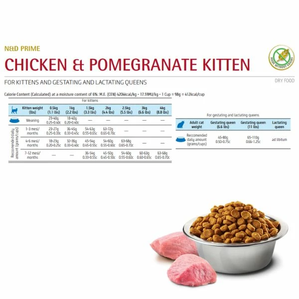 Farmina N&D Prime Feline Grain Free Kitten Pollo E Melograno - 1,5 Kg - immagine 2