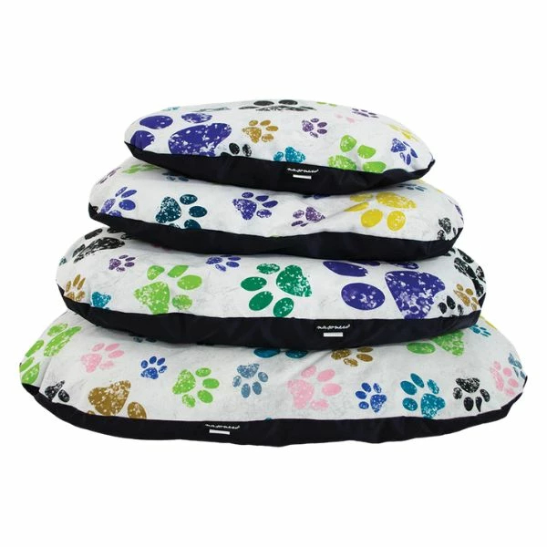 Cuscino Sfoderabile Ovale Zampe Multicolor Nasonero - 63x45 Cm