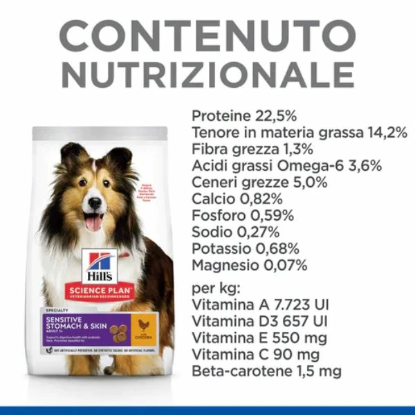 Hill's Science Plan Sensitive Stomach & Skin Medium Adult Alimento Per Cani Con Pollo - 12 Kg - immagine 4