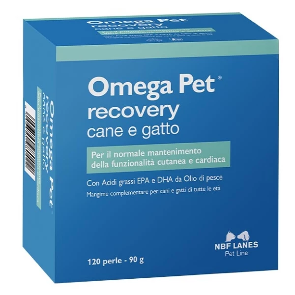 NBF Lanes Omega Pet Recovery Cane E Gatto - 1 Confezione Da 120 Perle