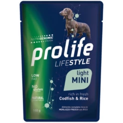 Prolife Lifestyle Cane Adult Light Mini 100 Gr - Merluzzo E Riso