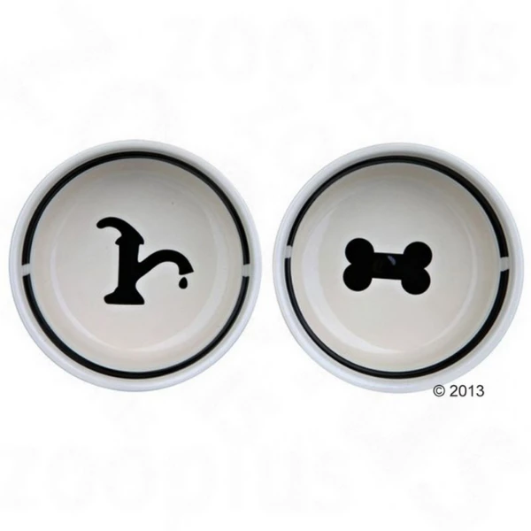 Set Ciotole Ceramica Eat-on-Feet Trixie - 1 Set - ø 13 Cm - immagine 2