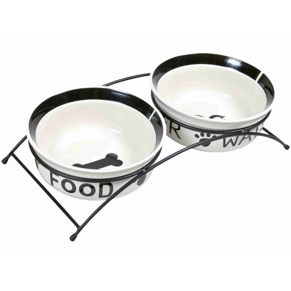 Set Ciotole Ceramica Eat-on-Feet Trixie - 1 Set - ø 13 Cm